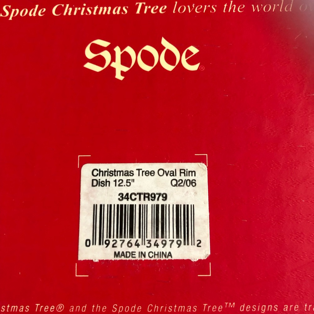 NWOT - Spode Christmas Tree Oval Rimmed Dish / Oven Safe - Picture 11 of 11
